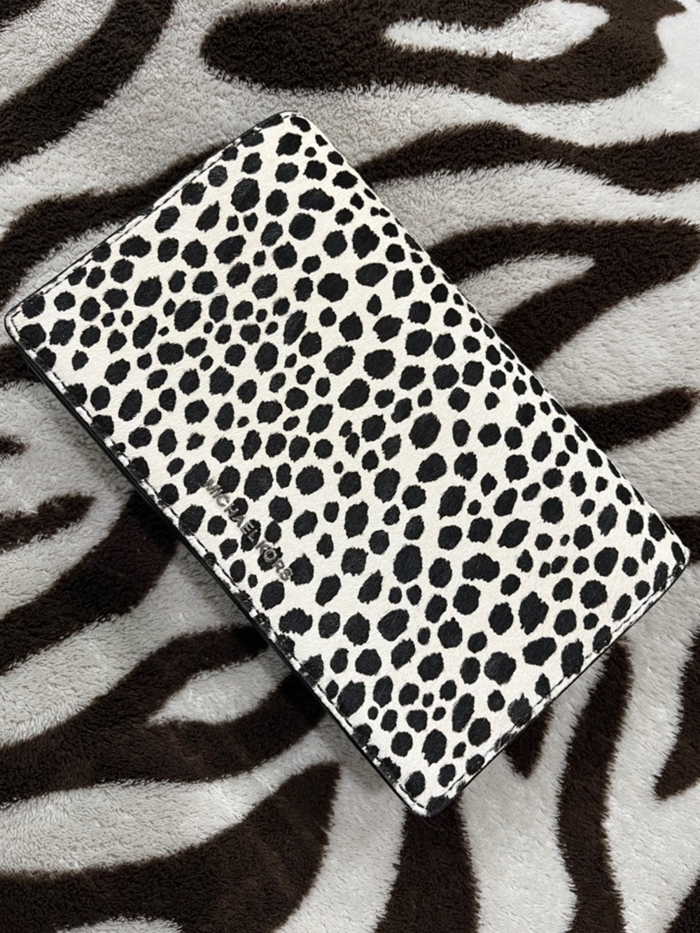NEW!! Michael Kors Animal Print Jet Set Small Calf Hair Flap Chain Crossbody - Picture 4 of 14